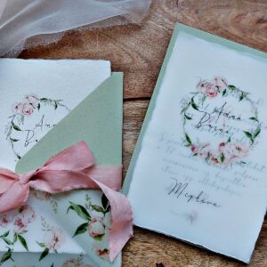 Peony III. - romantikus esküvői meghívószett