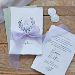 Lavender - Levendulás esküvői meghívószett